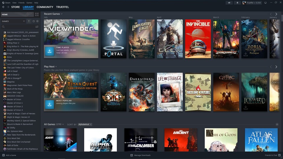 Ein kleiner Einblick in meinen privaten Steam-Account. Please dont hack me!