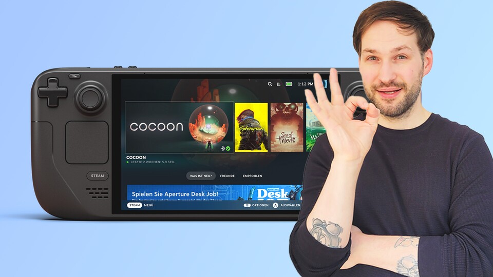 Martin hat mit dem Steam Deck seine Liebe für Gaming neu entdeckt. (Bildquelle: Martin Moch, Valve)