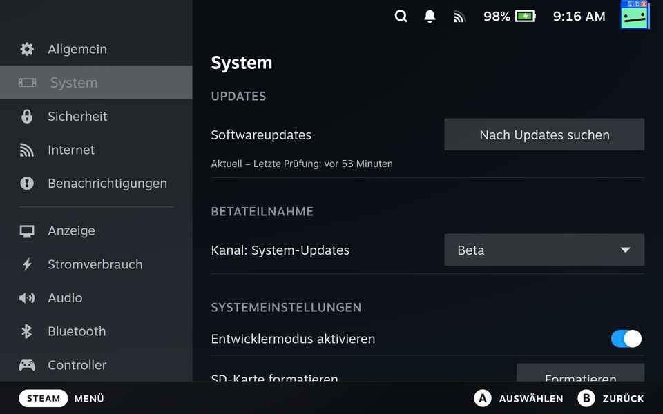 Hier ändert ihr den Kanal für die System-Updates. (Bildquelle: Duy Linh DinhGameStar Tech)