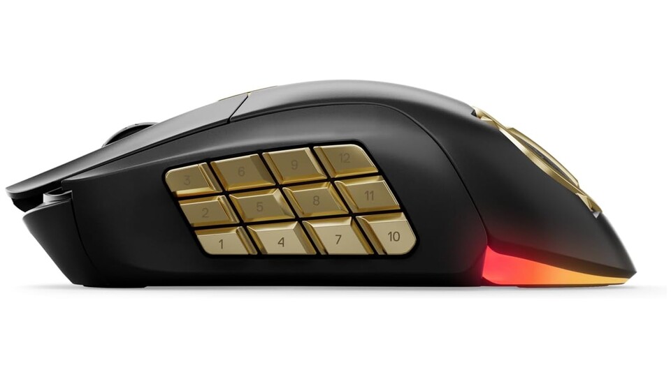 Mit zwölf Seitentasten könnt ihr fast die gesamte Skillrotation eurer Klasse mit eurem rechten Daumen steuern - ein unschätzbarer Vorteil in fordernden Endgame-Inhalten!