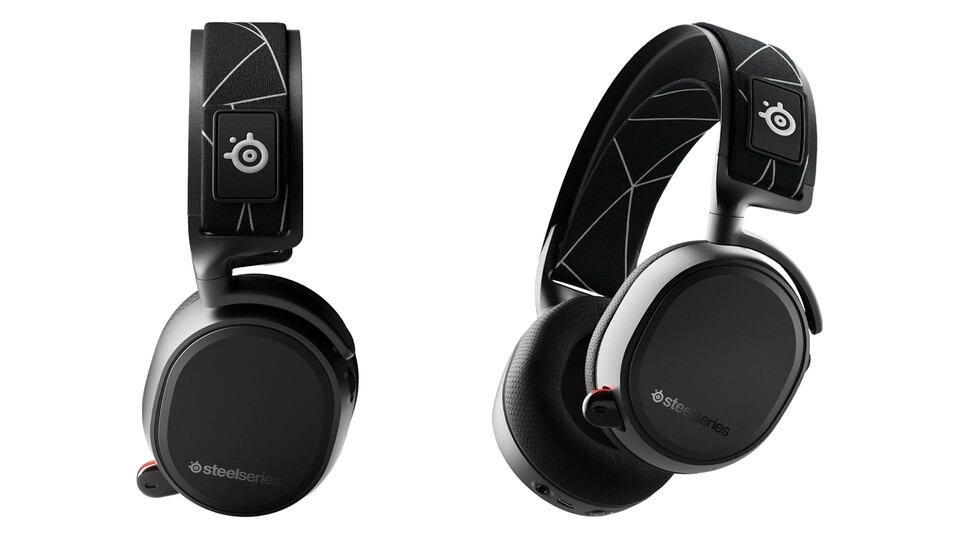 Das Arctis 9 verfügt über einen bequemen Stoff Riemen, der das Gewicht gleichmäßig auf den Kopf verteilt.