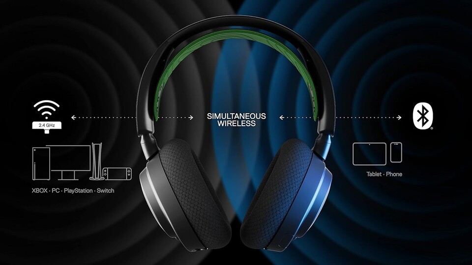 One Headset fits all: Mit dem SteelSeries Arctis Nova 7X könnt ihr jederzeit zwischen euren Plattformen hin- und herwechseln.