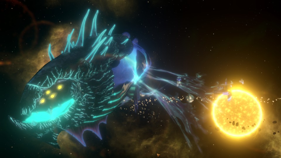 Jetzt in Stellaris: Micha hat einen Weltraum-Drachen und wird ihn benutzen!