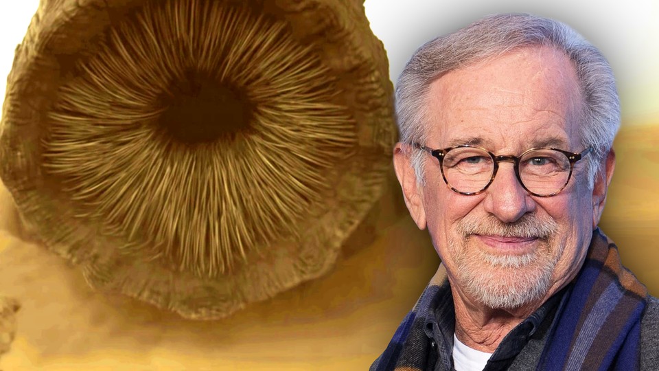 Zwei dicke Freunde: Der Sandwurm und Steven Spielberg. Warum, erfahrt ihr gleich. Bildquelle: Warner Bros.Wikipedia