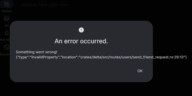 Die erste Aktion in Stoat: eine Freundschaftsanfrage versenden. Und schon ploppt eine Fehlermeldung auf. Beim zweiten Versuch gings dann. (Bildquelle: Jan S., GameStar)
