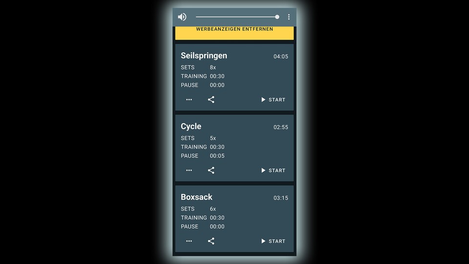 Ein Limit an Voreinstellungen wird nicht angezeigt. Ich habe 10 hinterlegt und die App hat sich noch nicht beschwert.