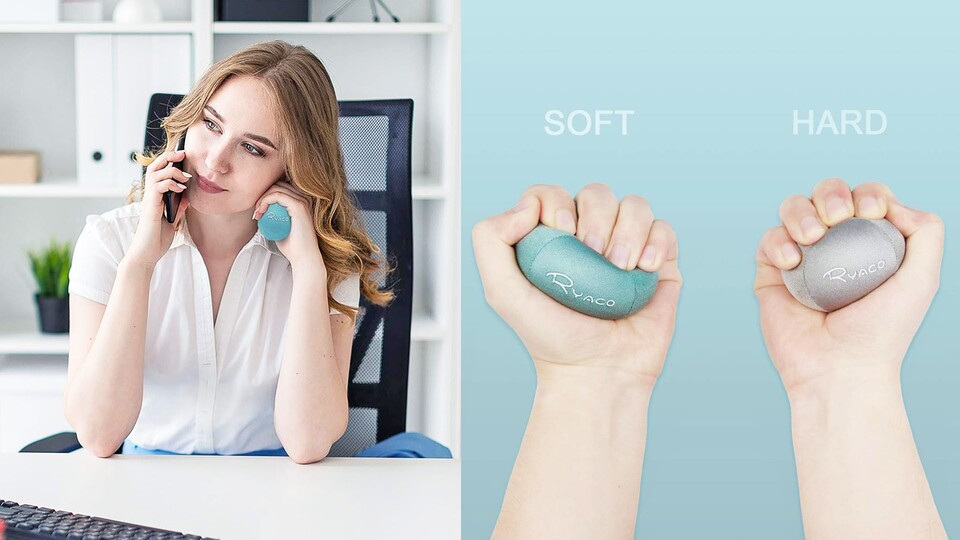 Nicht schlagen, sondern einfach mal drücken und quetschen. Der klassische Stressball ist wohl die ruhigste Lösung.