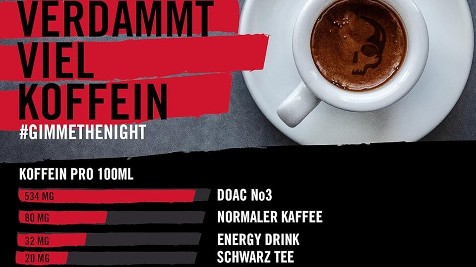Der Black Insomnia besteht aus Robusta-Kaffeebohnen. Der Unterschied zu Arabica ist unter anderem der extrem hohe Koffeingehalt.