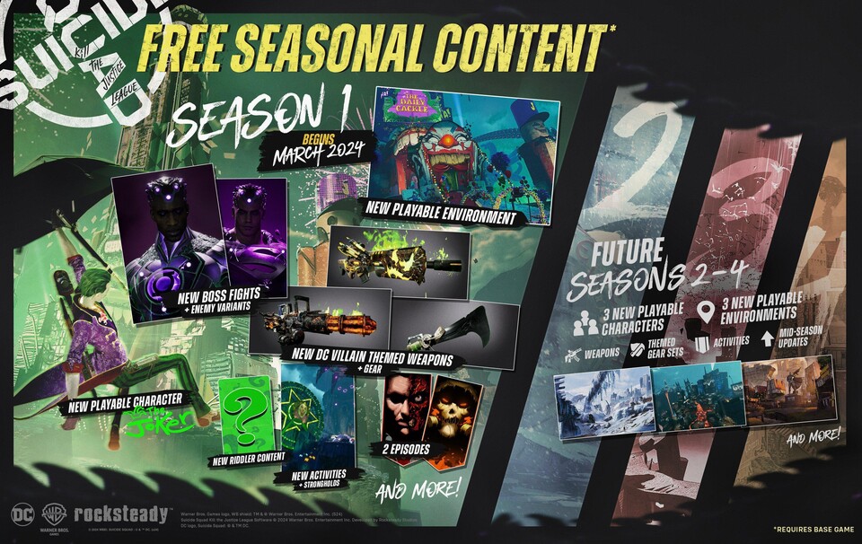 Service-Risiko: Lang sorgten sich Fans, ob die vier geplanten Seasons für Suicide Squad wirklich kommen würden.