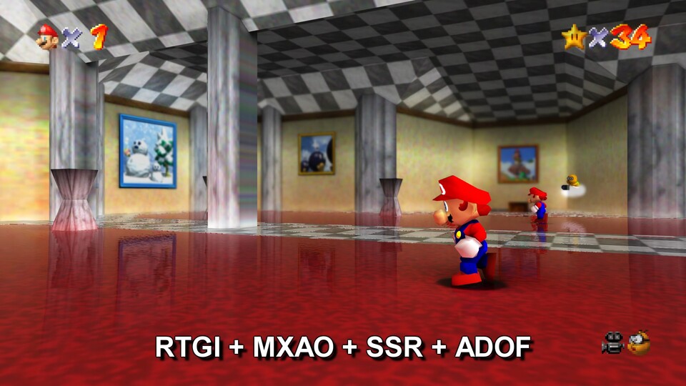 Ob Mario wohl selbst daran gedacht hat, einmal durch eine Welt mit Raytracing-Effekten zu hüpfen? (Bildquelle: Youtube/Unreal)