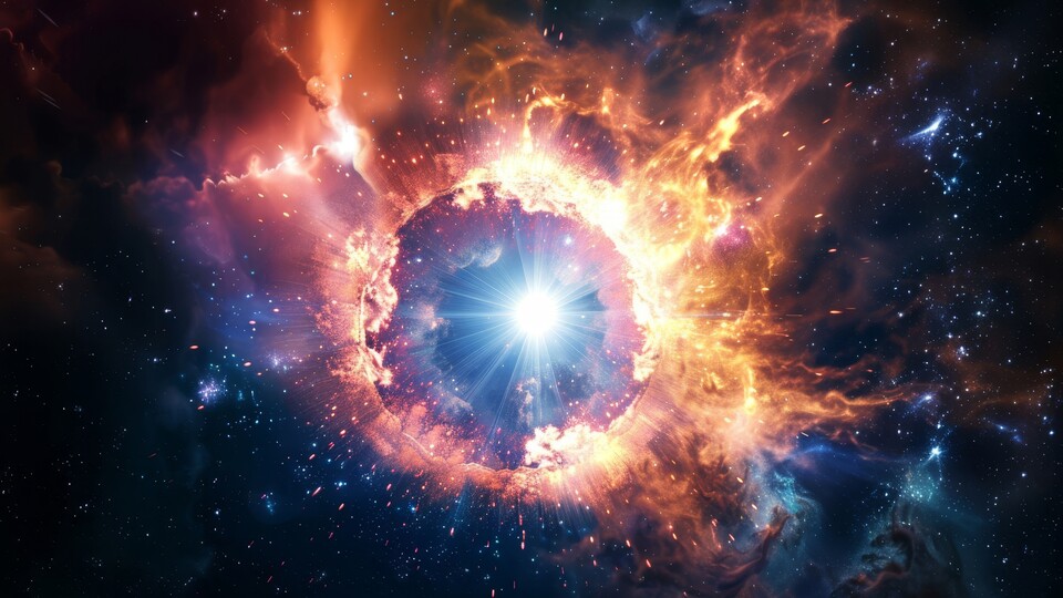 Eine Supernova wäre auch mit dem bloßen Auge sichtbar gewesen. (Bildquelle: Javier - stock.adobe.comgeneriert mit KI)