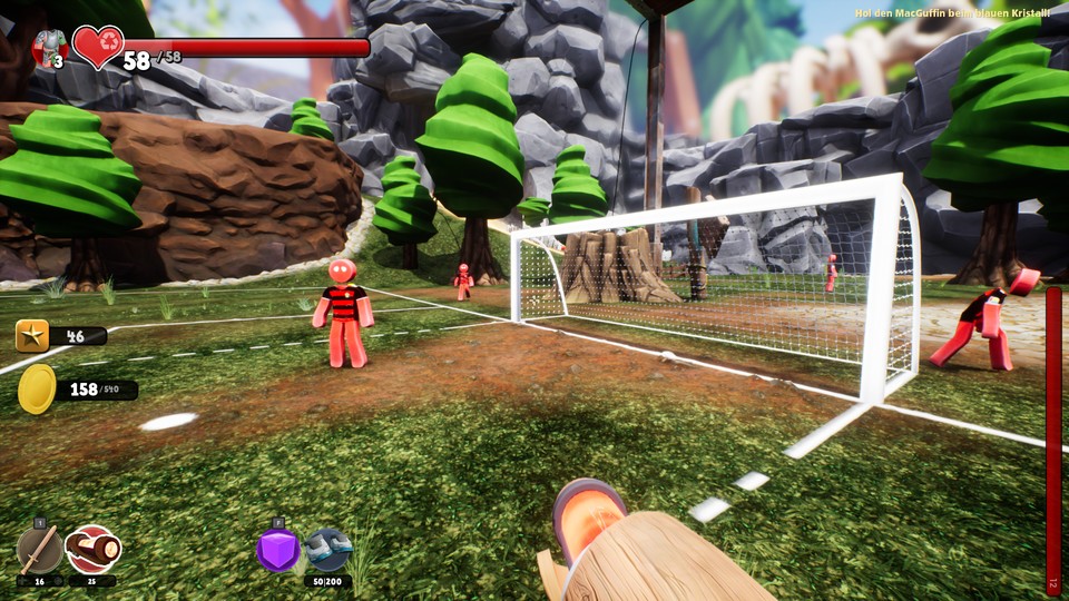 Das im Spiel vorkommende »Supraball« gibt es als kostenlose Mehrspieler-Fußball-Simulation mit reichlich Extras auf Steam.
