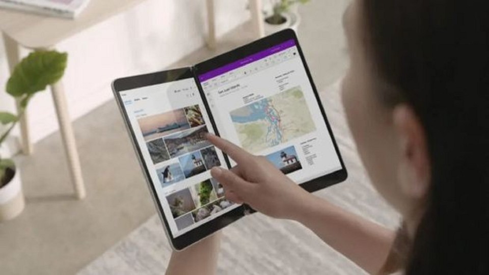 Das Surface Neo läuft standardmäßig mit Windows 10X (Bild: Microsoft)