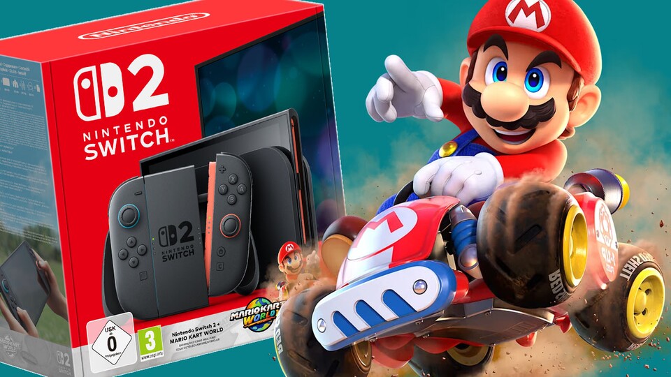 Im Bundle ist das neue Mario Kart World dabei. Hier habt ihr eine Open World und neue Spielmodis.