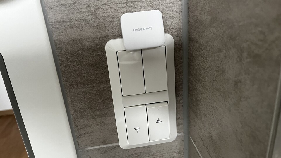 Not nice, but functional: the bot switches off the bathroom light.