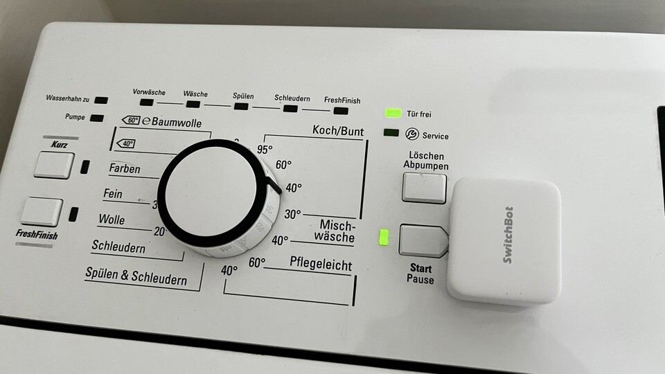 The Switchbot offered at 2 p.m. because my washing machine cannot be timed.