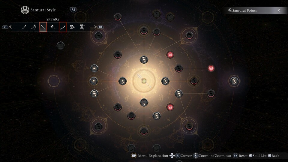 Jede Waffe kommt mit einem eigenen Talentbaum.