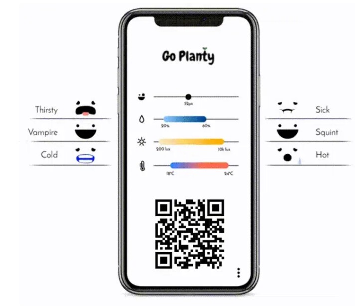 Look who's talking to you!  There is an app for the smart flower pot that tells you how your plants are doing.