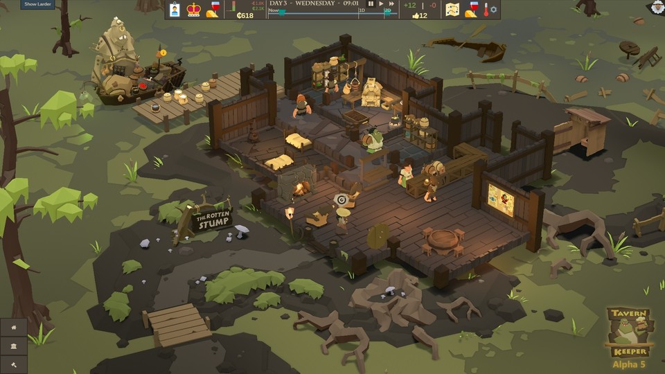 Tavern Keeper lässt Spieler im Stile einer klassischen Wirtschaftssimulation eine Fantasy-Taverne aufbauen und verwalten. 