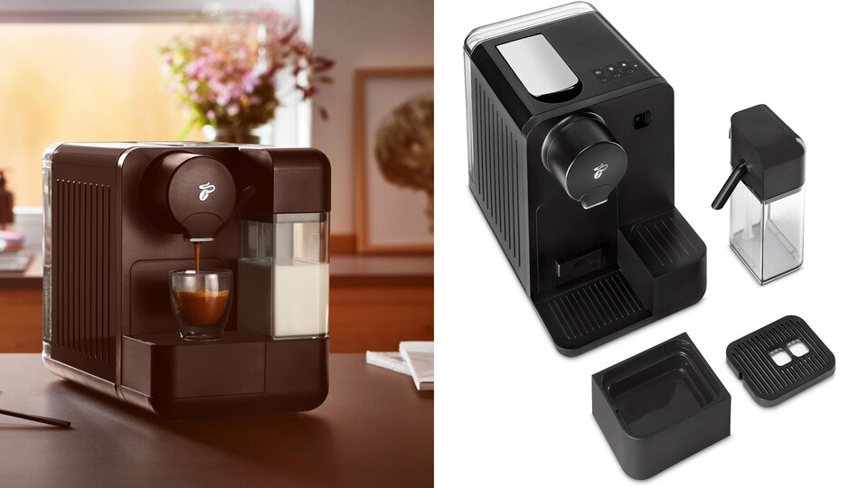 Der Tchibo Cafissimo Milk hat ein geschmeidiges Design und ein ausgeklügeltes System mit Milchaufschäumer.
