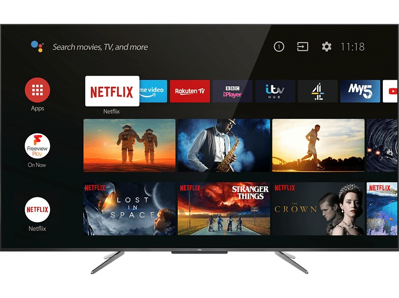 Netflix, Amazon Prime, Youtube: Dank Android 9.0 habt ihr die wichtigsten Smart-TV-Apps immer griffbereit.