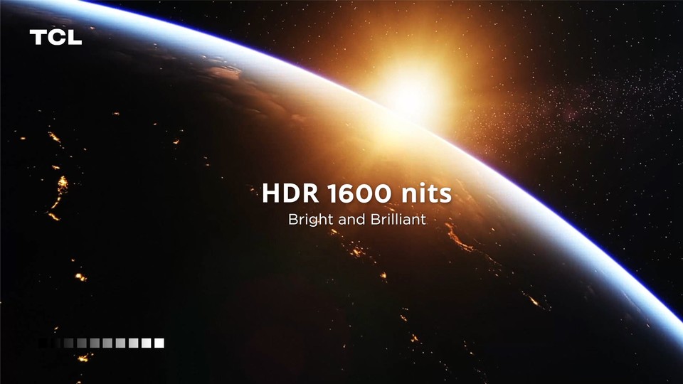 HDR mit 1600 Nits - so eine gigantische Helligkeit erreicht kein OLED-TV von Samsung, LG oder Philips.