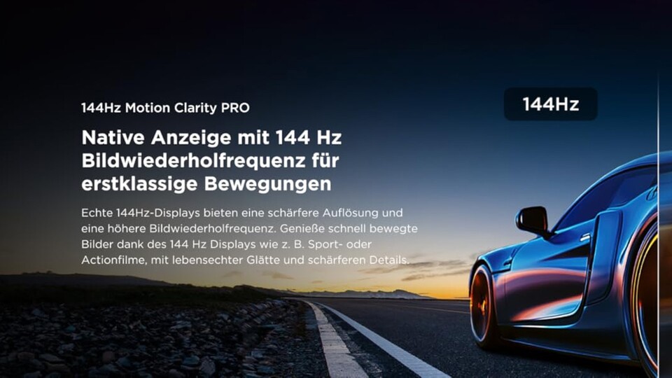 144Hz - das bedeutet, dass ihr mit der PS5 in 4K mit 120 FPS zocken könnt. Auf fast 2,5 Metern Bildschirmdiagonale ist das Epik pur.