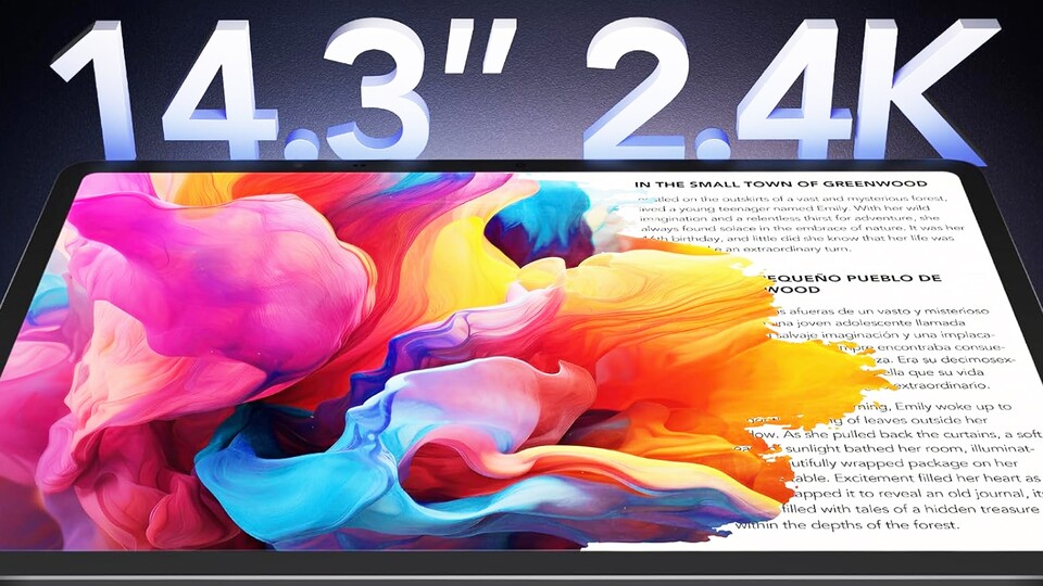 Wer gut mit Fernsehern ist, weiß mit Bildschirmen umzugehen: Das 14,3 große 2,4K-Display ist groß, scharf und vielseitig!