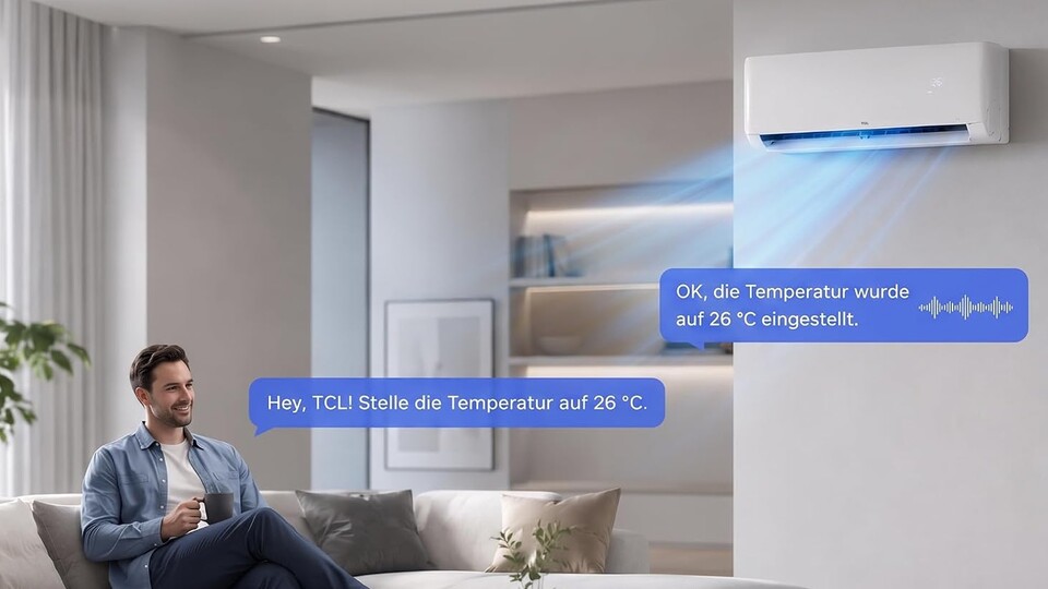 Moderne Klimaanlagen lassen sich einfach über ein Smart-Home-System steuern. Auch Sprachsteuerung ist kein Problem.