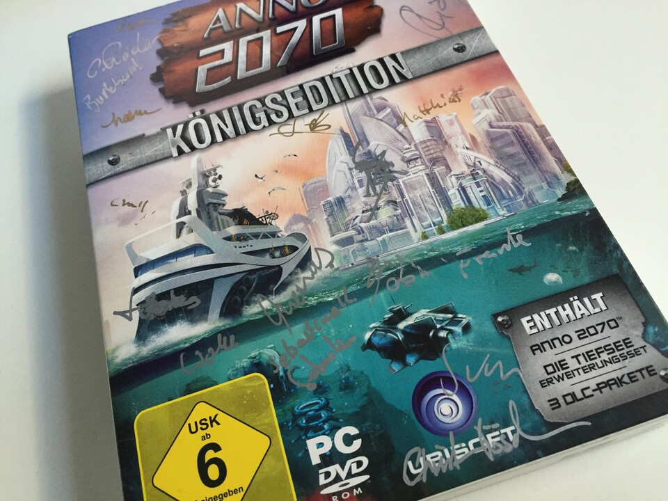 Preis: Königsedition von Anno 2070, von den Entwicklern signiert.