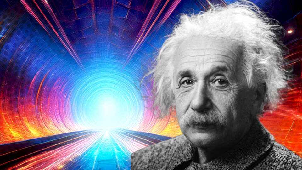 Albert Einstein war ein Genie, seine Theorien zeitlos und doch stoßen sie inzwischen ans Limit ihrer Erklär-Kraft – und unserer Wahrnehmung.
Bildquelle: Adobe Firefly, generative KI, und Wikimedia