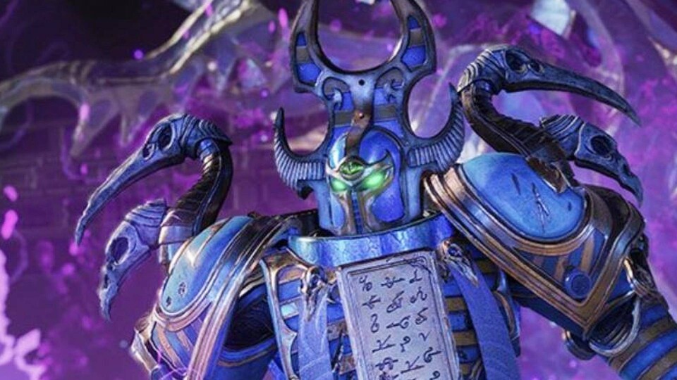 Die Spezialität der Thousand Sons ist die Zauberei: Sie dienen Tzeentch, dem Chaosgott des Wandels und der Magie.
