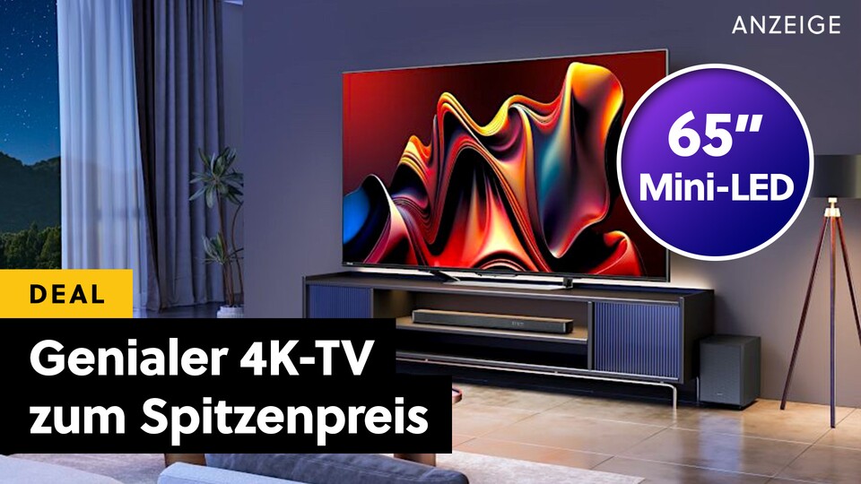 In Sachen Preis-Leistung kaum zu schlagen: Dieser brandneue 4K Mini-LED-TV von Hisense ist mit 65 Zoll Größe gerade erstmals reduziert im Amazon-Angebot!