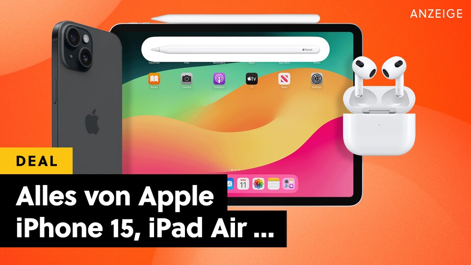 Apple im Angebot: bei Amazon könnt ihr iPhone, AirPods, iPad + Co. gerade günstig kaufen.