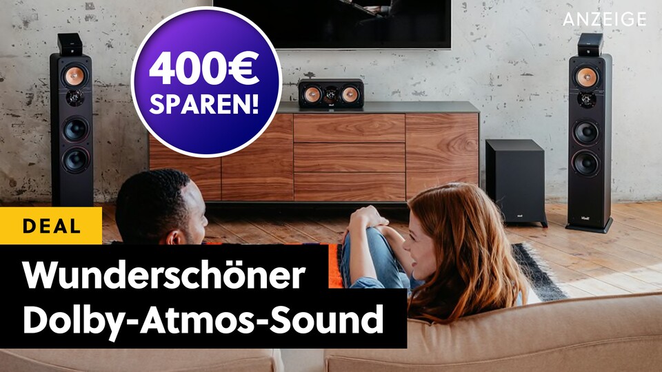 Teufel reduziert die Preise und ihr könnt euch ein wunderschönes 5.1 Surroundsoundsystem mit Dolby Atmos-Lautsprechern und Denon Receiver im Angebot sichern.