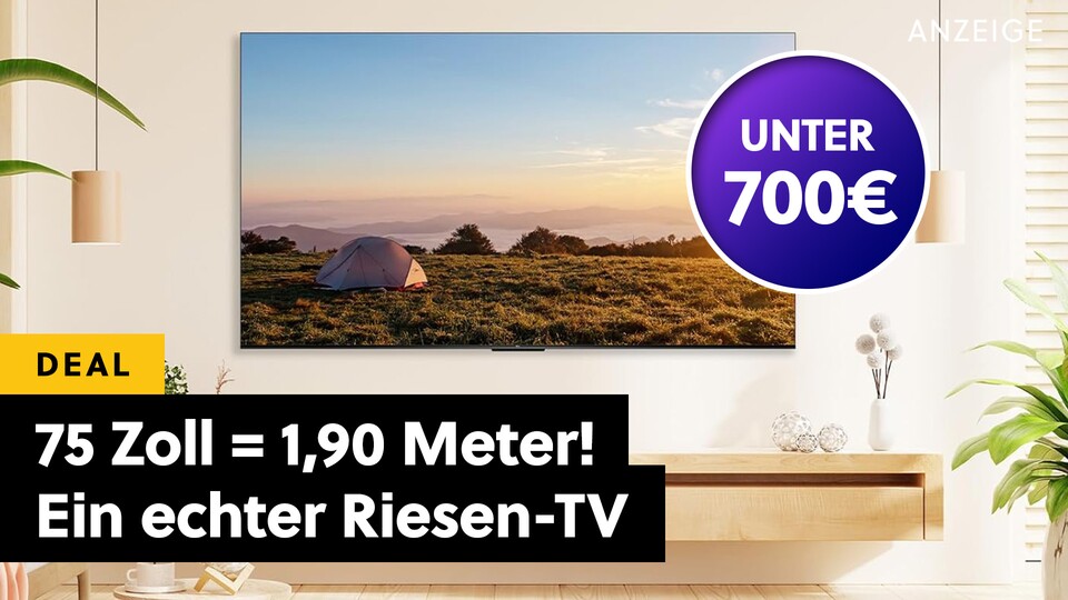 Mit mehr als 190 Zentimetern Diagonale ist dieser 75 Zoll Smart-TV der ganz große Wurf zum extrem fairen Preis.