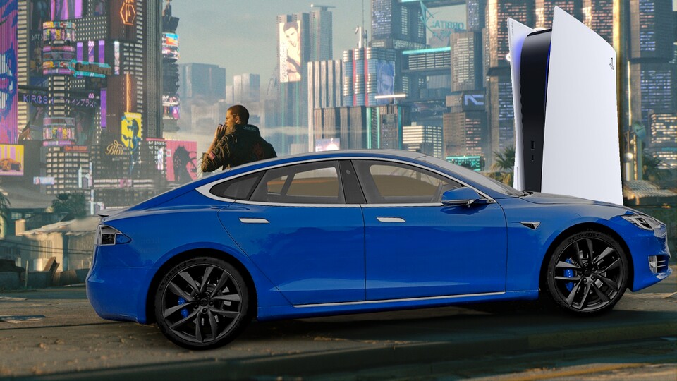 Cyberpunk 2077 und der Tesla könnten dank hoher Spieleleistung bald unerwartet zusammenfinden.
