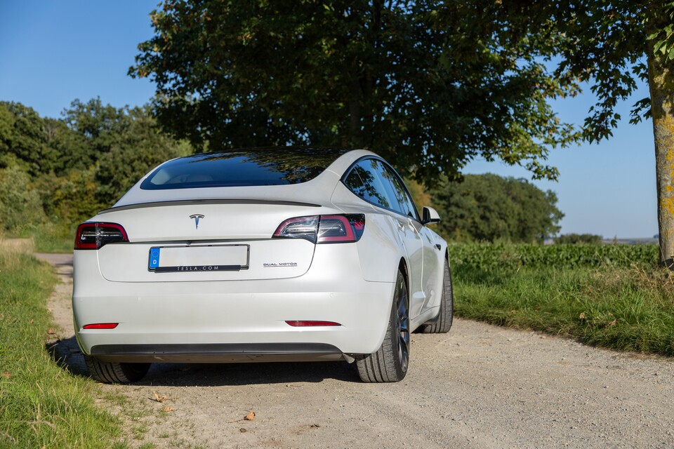Auch von Hinten macht das Model 3 eine gute Figur.