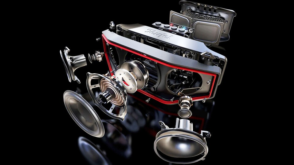 Der Rockster Cross ist ein wahres Powerhaus an Sound, mit Subwoofer, zwei Hochtönern und zwei passiven Treibern