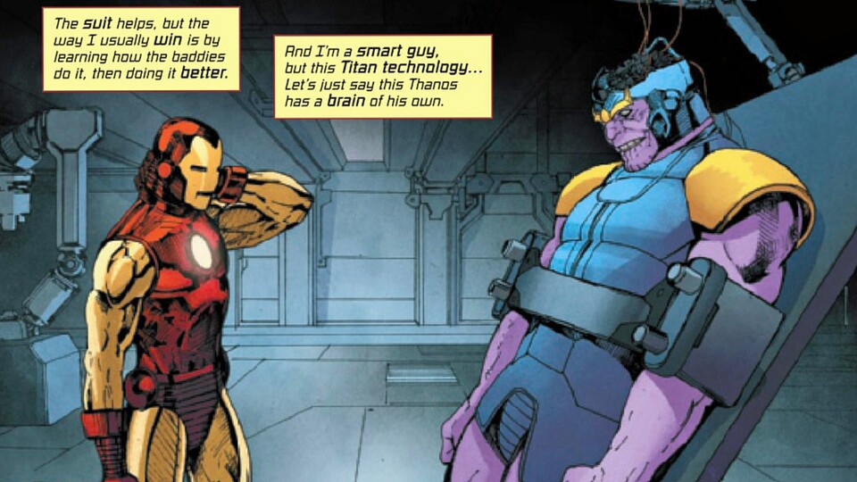 Sogar Tony StarkIron Man musste der Intelligenz des Titanen bereits Respekt zollen. Bildquelle: Marvel