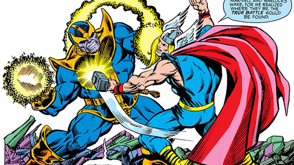 In den Comics kann Thanos sogar kosmische Energie bündeln. Bildquelle: Marvel