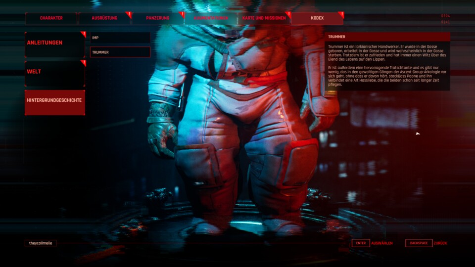 Im Kodex findet ihr ausführliche Informationen zu der Spielwelt sowie den Charakteren und Gegnern von The Ascent. Manche Kreaturen sind aber einfach zu groß, um auf euren Bildschirm zu passen.