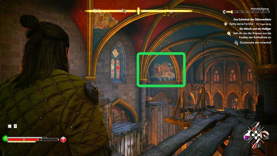 Ihr könnt euch in der Kathedrale einige Fresken anschauen. Das Richtige haben wir euch nochmal markiert.
