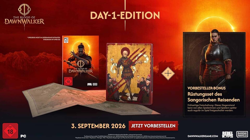 Wenn ihr The Blood of Dawnwalker jetzt vorbestellt, sichert ihr euch spannende Day-1-Boni dazu!