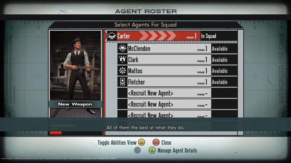 Wie in XCOM: Enemy Unknown rekrutieren wir neue Agenten. Hier können wir sie sogar auf Dispatch-Missionen schicken, damit sie aufleveln.