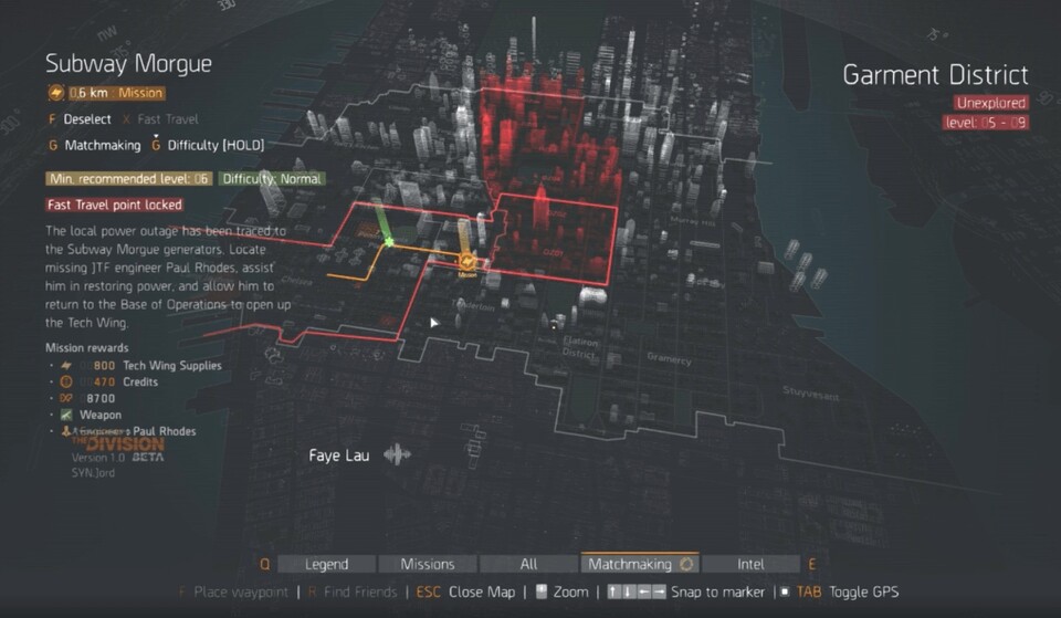 Dieser geleakte Screenshot zeigt die erweiterte Map aus der Open-Beta von The Division.