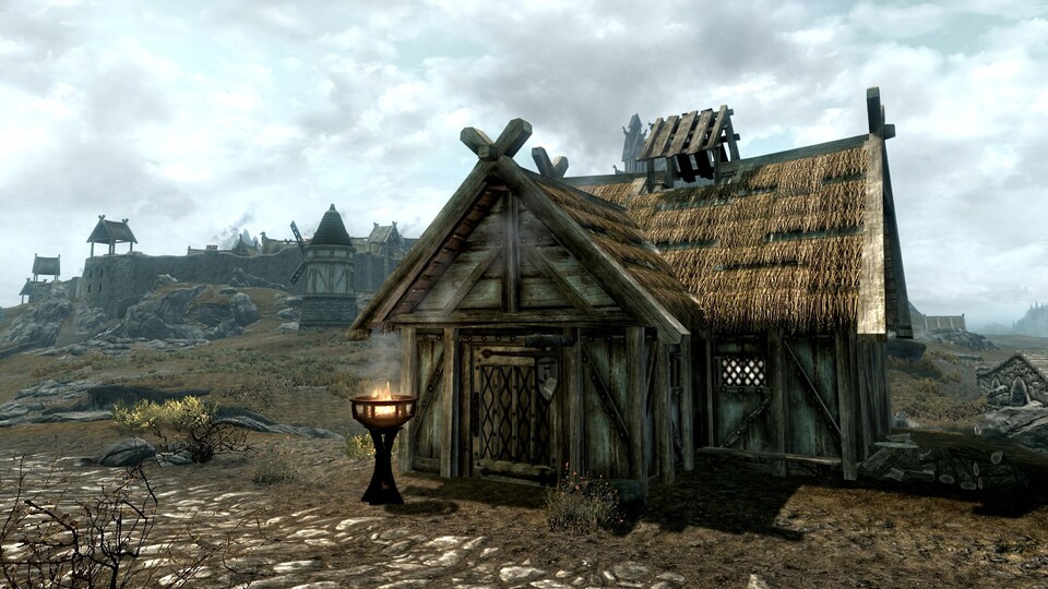 Durch die Modifikation Provincial Courier Service haben Kuriere in The Elder Scrolls 5: Skyrim nun endlich ein Dach über dem Kopf.