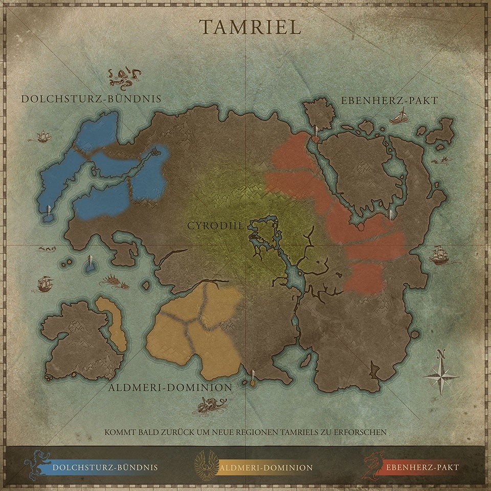 Zum kommenden Online-Rollenspiel The Elder Scrolls Online gibt es ab sofort eine interaktive Karte der Spielwelt. 