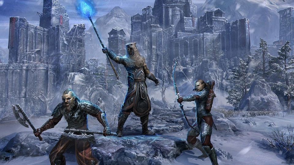 Der zweite DLC zum Online-Rollenspiel The Elder Scrolls Online entführt die Spieler nach Wrothgar, in die uralte, bergige Heimat der Orks. 