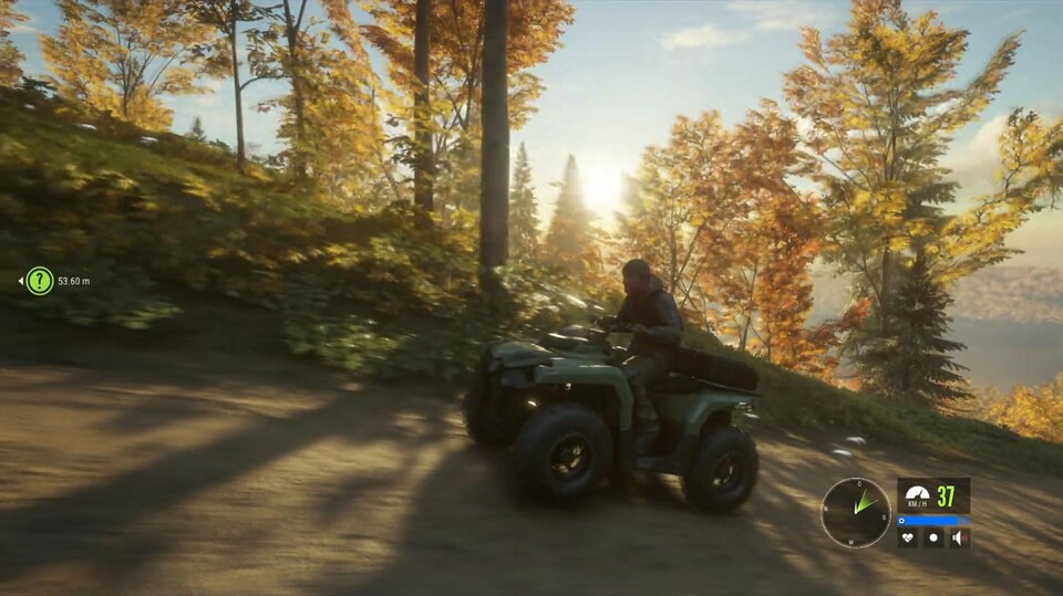 Mit dem Quad (das es nur als DLC gibt) lässt sich die Umgebung am schnellsten erkunden.